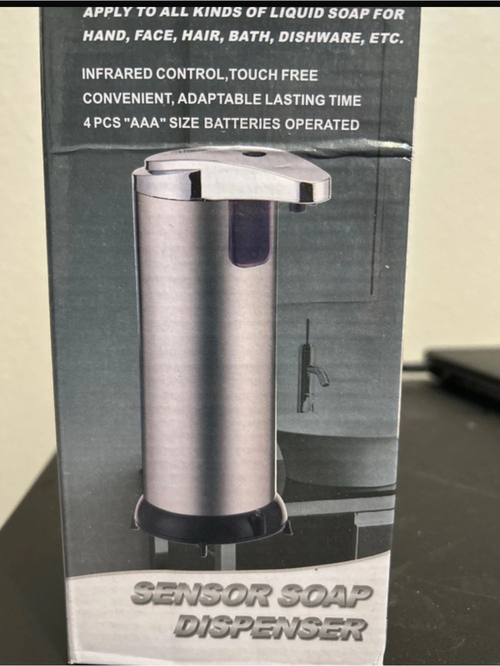 Touch-Free Soap Dispenser in Silver - Automatic Infrared